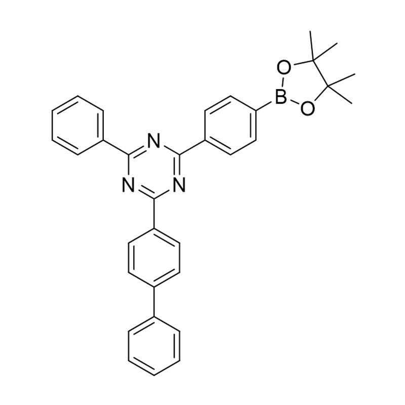 2-([1,1'-bifenyl]-4-yl)-4-fenyl-6-(4-(4,4,5,5-tetrametyl-1,3,2-dioxaborolan-2-yl)fenyl 1,3,5-triazin